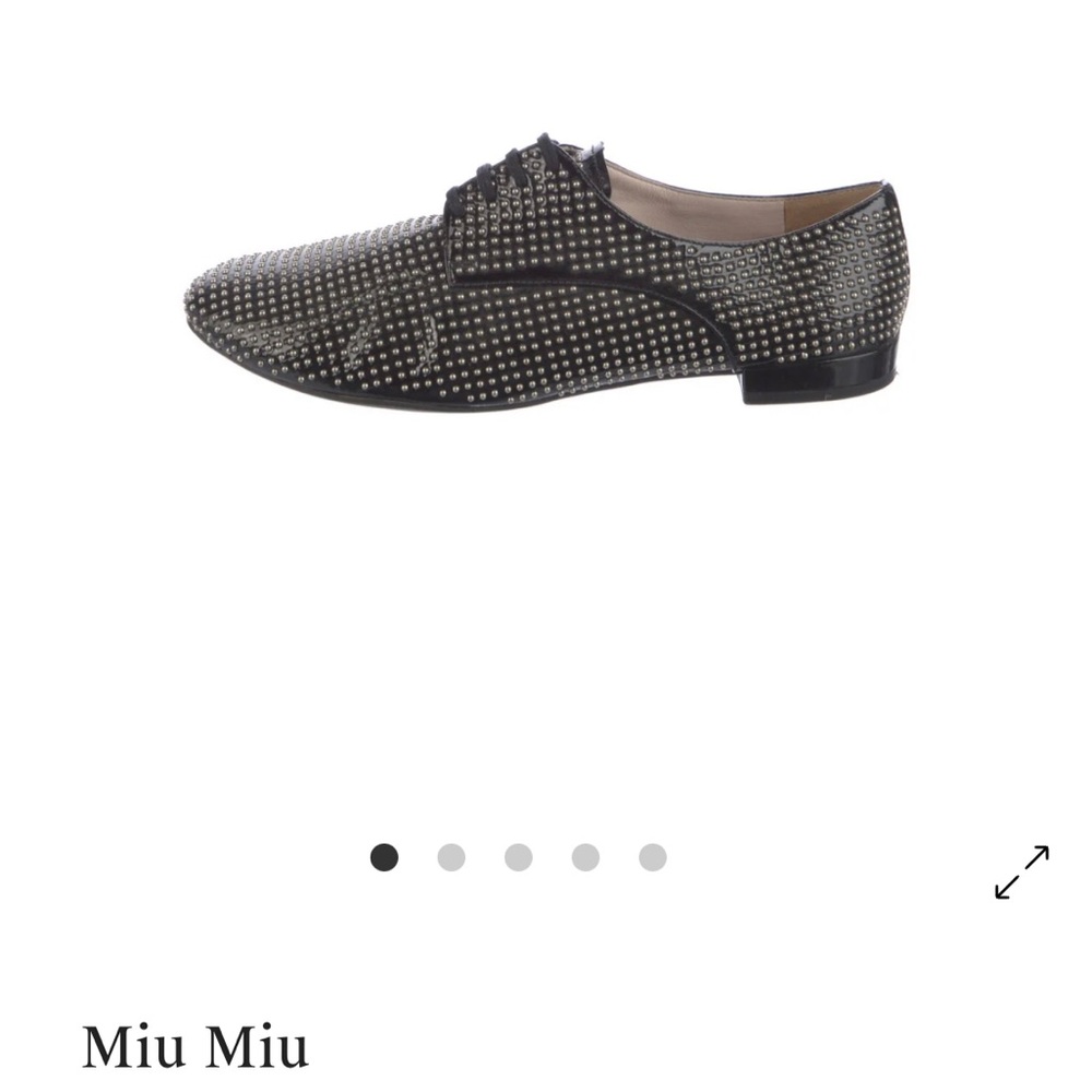 Miu Miu Black Studded womens Shoes size 6 (YES AVAILABLE)